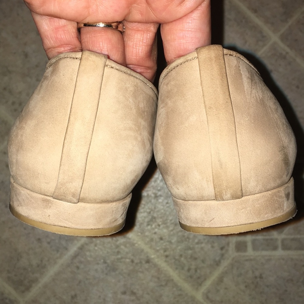 Stuart Weitzman Tan Std Cap Toe Real Suede Flats - image 5